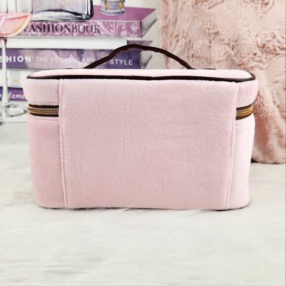 {Juicy Couture} Pink Scotties Cosmetic Bag Train Case - Picture 4 of 11